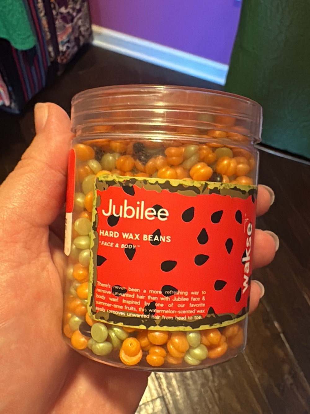 Hard Wax Beans - Orange & Light Green - Women Bath & Body